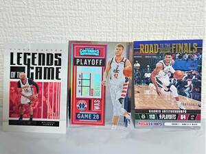 1123　3点　美品　限定コレクター放出品　PANINI CONTENDERS ダービス・ベルターンス HOOPS ヤニス・アデトクンボ ウ゛ィンス・カーター