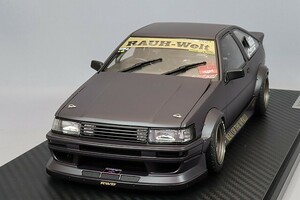 イグニッションモデル 1/18 RWB AE86 マットブラック / TE37タイプ 15インチ ホイール IG2606