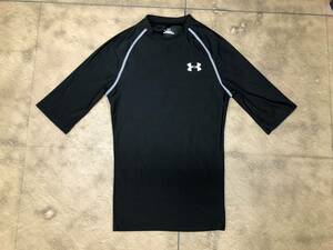 良品★送料込★アンダーアーマー UNDER ARMOUR 七分袖シャツ ヒートギア Tシャツ インナー サイズMD コンプレッション ラッシュガード