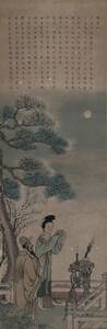 [真作]：古代美人画！／[林鏞・振同・楊貴妃図・紙本]／中国字画
