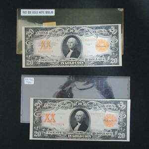 20ドル アメリカ 紙幣 1906　1922 ヴィンテージ アンティーク コレクション 2枚セット　60サイズ発送 w-2674631-073-mrrz