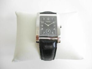 中古 フェンディ FENDI 腕時計 091-7000G-903 スモセコ クォーツ スイス製 ブラック メンズ