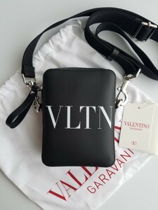 新品 VALENTINO GARAVANI ヴァレンティノ ガラヴァーニ VLTN レザー スモール ショルダーバッグ ブラック 4Y2B0943WJW_0NI