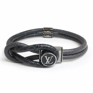 （新品・未使用品）ルイ ヴィトン LOUIS VUITTON ブレスレット ループ イット モノグラムエクリプス タイガ レザー ブラック 黒 M6780D