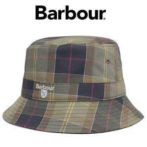 バブアー Barbour 帽子 バケットハット サイズM メンズ レディース タータンチェック MHA0618 TN11 新品