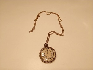 ▲DO847▲ ビンテージ 懐中時計風ネックレス vintage accessory necklace アクセサリー レディースアクセサリー 