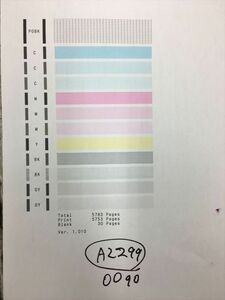 【A2299】プリンターヘッド ジャンク 印字確認済み QY6-0090 CANON キャノン TS8030/TS9030/TS8130/TS8230/TS8330/TS8430