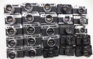 (4768U)ジャンク YASHICA Electro35 -FC -MC -GS -GSN -GT -GX -CCN WIDE ヤシカ まとめてセット 25台 動作未確認 同梱不可