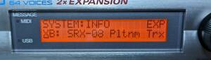 Roland　エクスパンションボード　SRX-08　Platinum Trax 動作品