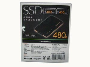 送料無料★新品★USB 3.1 Gen1の高速転送に対応したポータブルSSD　480GB★GH-SSDU3B480 グリーンハウス
