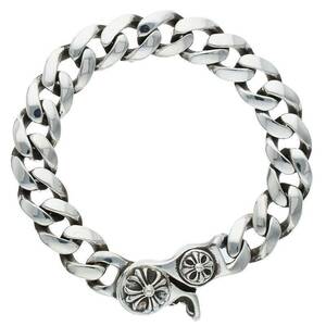 クロムハーツ Chrome Hearts SMALL CLSC CHN LNK/スモールクラシックリンククリップ サイズ:18LINK シルバーブレスレット 中古 NO05