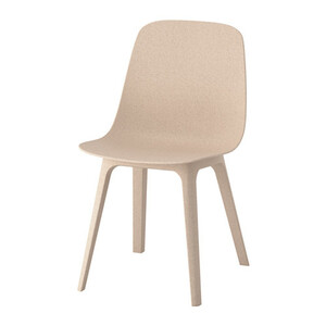 ☆ IKEA イケア ☆ ODGER オドゲル チェア, ホワイト, ベージュ 椅子＜簡単組立＞2ｈ
