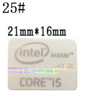 25# 二三代目【CORE i5白】エンブレムシール ■21*16㎜■ 条件付き送料無料