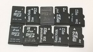 10枚セット microSDカード 2GB マイクロSDカード　used ジャンク扱い