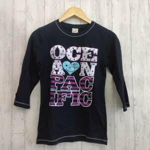 【1円～】新品　Ocean Pacific(オーシャンパシフィック)　Tシャツ　７分袖　蓄熱保温素材　温度制御機能　ブラック　Lサイズ　