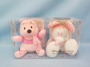 ぬいぐるみ ディズニー くまのプーさん・ミッキー 宝島社 ぬいぐるみチャームBOO ピンク 人形 未使用