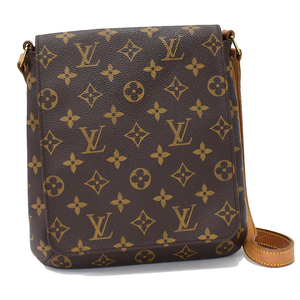 1円 ◎定価10万 美品 LOUIS VUITTON ルイヴィトン ミュゼットサルサ ショート M51258 モノグラム ブラウン◎〇L.Clss.oN-34☆