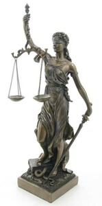 正義の女神 テミス（テーミス）彫像 ブロンズ風 彫刻 ヴェロネーゼ製 弁護士オフィス プレゼント 司法修習生 裁判官（輸入品）