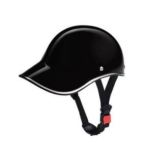 自転車用 ブラック ヘルメット 帽子型 キャップ ロードバイク 通勤 通学 野球帽 軽量 バイザー付 ツバ広 男女兼用