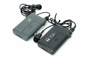 TOA 800MHz帯 タイピン型ワイヤレスマイク ２台セット▲WM-1320 + WM-1310 中古▲送料無料