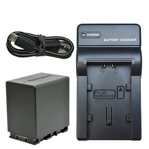 充電器セット ビクター(Victor) BN-VG129 / BN-VG138 互換バッテリー ＋ 充電器（USB）（定形外郵便発送) コード 01439-01484