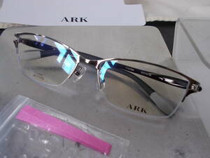 ARK アーク 眼鏡フレーム AR-7779-C6 ハーフリム お洒落 ステンレス / ウルテム