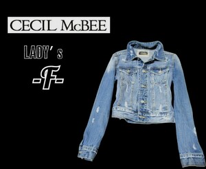 レディースF◇CECIL MC BEE◇ダメージ加工Gジャン