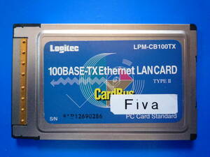 ☆彡 Logitec 10M/100M LANカード LPM-CB100TX　☆IF-Z02