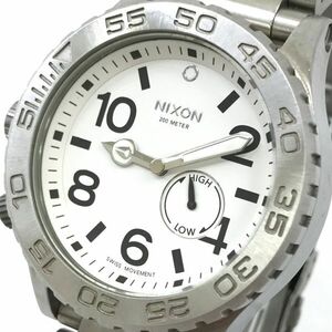 美品 NIXON ニクソン 腕時計 THE 42-20 クオーツ アナログ ラウンド ホワイト シルバー ウォッチ 20気圧防水 コレクション ウォッチ 箱付き