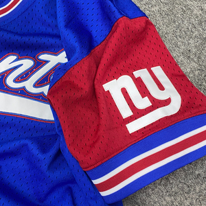 USA正規品 【M】 Mitchell&Ness ミッチェル&ネス NFL ジャイアンツ NY Giants メッシュ T.PROSPECT Vネック ユニフォーム アメフト