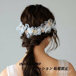 カチューシャ 結婚式 ヘッドドレス 髪飾り ウェディング フラワーティアラ 花かんむり 白 花 フラワー ヘアアクセ 小物 ヘッドドレス花飾り