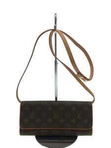 LOUIS VUITTON◆ポシェット・ツインGM_モノグラム・キャンバス_BRW/PVC/BRW