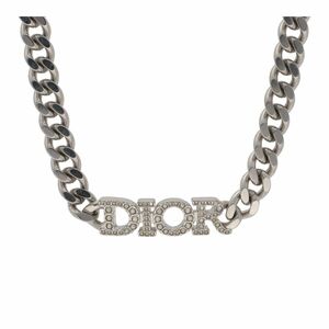 【中古】 Christian Dior ディオール DIO(R)EVOLUTION チョーカー シルバー チェーン ネックレス 23035573DS
