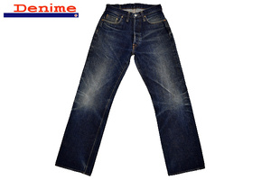 K-2744★美品★DENIME 旧 ドゥニーム 961 501 XX★オリゾンティ 濃紺インディゴ 肉厚デニム 赤耳 セルビッチ 革パッチ ジーンズ W30