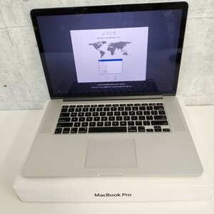 動作確認済【Mac Book Pro 15inch】充放電回数52 充電器　箱付属 Apple ノートパソコン 15インチ 8GB アップル