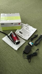 美品　JVC Everio GZ-HM133-R エブリオ　赤　レッド ハイビジョンメモリームービー　ビデオカメラ　予備バッテリー付　 欠品なし動作確認済