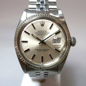 ROLEX ロレックス デイトジャスト SILVER bar 1601 WG/SS シルバー バー Cal.1570 メンズ 自動巻き 時計 巻きブレス