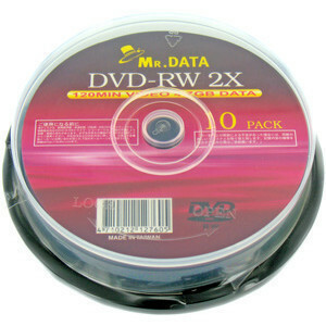 同梱可能 DVD-RW 4.7GB 2倍速 10枚 アナログ録画・データ用 MRDATA DVD-RW47 2X 10PS/7605ｘ１個
