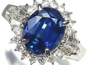 OM11671T【1円～】新品【RK宝石】≪Sapphire≫ 色鮮やかな輝き!! 極上サファイア 大粒2.00ct!! 極上ダイヤモンド Pt900 高級リング ダイヤ
