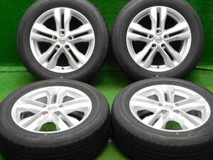 中古 ホイールタイヤ 4本 225/60R17 2019年製 7分山 エクストレイル 純正 ラジアル タイヤ ブリヂストン ネクストリー