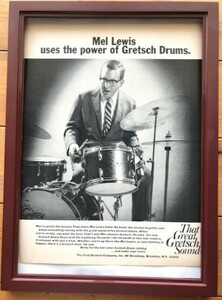 ☆ 1970年代 Gretsch オリジナル広告 / メル・ルイス Mel Lewis ☆