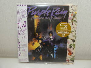 即決！未使用！紙ジャケSHM-CD！プリンス　Prince　/　パープル・レイン　オリジナル復刻帯付・ミニポスター封入