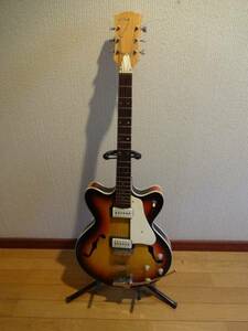 セミアコーステックギター全音モラレス名品 約55～60年以上前　レトロ　希少価値あり　送料無料