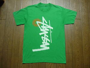 90s　STUSSY　ステューシー　半袖　Tシャツ　グリーン　シングルステッチ　