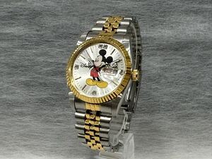 ◇ Disney ディズニー ミッキーマウス メンズ腕時計 デイトQZ クオーツ 0226/1000 限定1000本 不動品◇