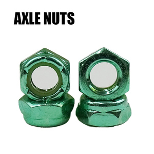 SW AXLE NUTS/アクセルナット メタリックグリーン 4個1セット スケートボード用パーツ スケボーSK8 工具別売り 2022[返品、交換不可]