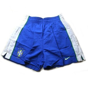 マニア必見! 90s NIKE 1998年 W杯 フランス大会 サッカー ブラジル代表 ゲーム ユニフォーム パンツ ブルー 青 Lサイズ メンズ 希少 当時物