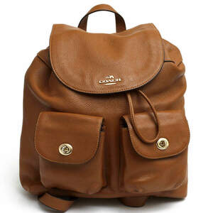 COACH コーチ リュック F37410 BILLIE BACKPACK IN PEBBLE LEATHER ビリー バックパック ペブルドレザー 牛革 巾着型 シボ革 シュリンクレ