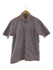 Supreme◆半袖シャツ/M/コットン/パープル/ギンガムCK/supreme gingham s/s shirt