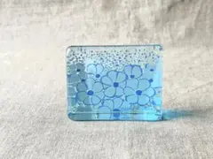 ARABIA Helja Design ガラスカード(青い花)